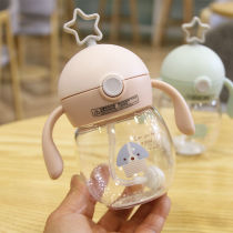 Baby Suction Cup with Handle Scale Drinking Milk Cup Childrens Water Cup 1-2-3 Years Old Baby Drinking Cup Drinking Cup