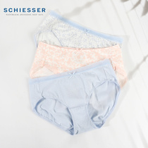 Schiesser Shuja Briefs Lady Thin pure cotton middle waist triangular trousers breathable and soft young lace underpants
