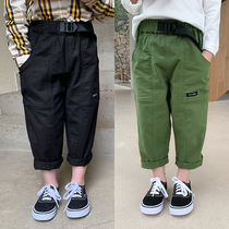 Yuanyuan Family Childrens pants autumn boys casual pants 2020 new Korean version of loose boy handsome trousers