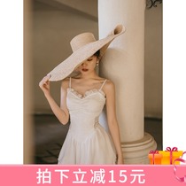 South Korean swimwear womens ins 2020 new skirt-style one-piece swimsuit conservative Belly Lace Harness Bikini