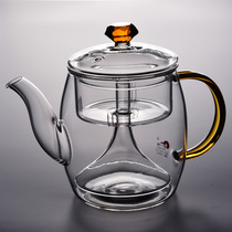 Glass teapot high temperature resistant transparent filter thickened bubble teapot kung fu tea set electric pottery stove set boiling water Tea breiler