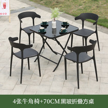 Balcony small tables and chairs leisure room courtyard tea table and chairs combined red terrace tea dessert outside the table