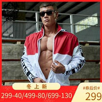 Muscle dog Autumn New loose string sports leisure fitness training outdoor windbreaker jacket jacket men