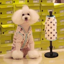 Treasure Dependents Pet Dog Teddy Bibi Bear Soft Polo Dot Suede Suede color wrapping waistcoat Waistcoat Spring Clothing Jacket