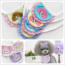 Limited ~ PETCO Mengmeng cartoon saliva towel pet saliva towel dog saliva towel Teddy triangle towel