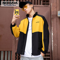 no1dara stand-up collar jacket men 2021 spring new contrast loose top tide brand youth thin jacket men