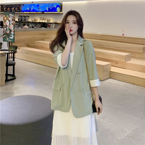 SANDRO moscoloni2022 new stylish small suit Two sets 70% sleeves snowspun harness one-piece dress