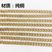 Tassel new pure copper chain bag jewelry shoulder metal chain pet chain tag chain clothing chain factory direct sales
