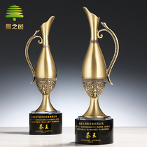 Creative Atmospheric Metal Trophy Customized Annual Conference Awards Commemorative outstanding employees medals Making crystal trophies set to be made