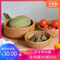 Round Set Fruit Basket Snacks basket bread basket basket of vine knitting basket of fruit and vegetable display basket