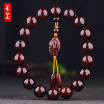 Star seal Indian leaflet rosewood hand-held eighteen 20MM old material Venus Buddha beads 15MM hand string male and female rosary beads