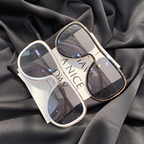 South Koreas new big frame Harajuku sunglasses female round face Net red with sun glasses big face glasses female makeup artifact tide