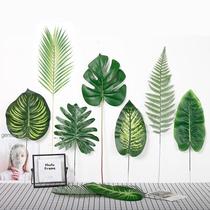 Simulation Leaves Photo Leaves Green Leaves Fake Green Leaves Nordic Decorations Ins Nets Red Leaf Tortoise Back Leaf Pendulum