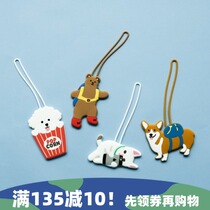 Korean dailylike cartoon animal travel trolley case hanging ornaments travel luggage tag cute bag listing