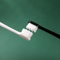 Creative black and white couple ten thousand hair toothbrush wave ultra-fine soft hair adult student Japanese ten thousand heel hair toothbrush
