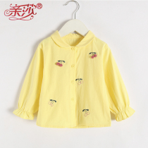 Spring new girl child infant child hit bottom shirt Han version Fashion baby girl baby blouse shirt