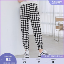 MsShe Big Code Womens Dress 2022 New Summer Dress Fat Mm Loose Breathable Casual Ice Silk Chessboard BOUQUET LEGGINGS PANTS