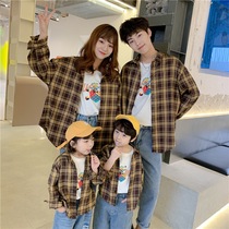 2021 different parent-child shirt couple coat new autumn family three four family dress fried Street