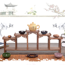 Chicken wingwood small bog teapot shelf mahogany Chinese-style dobao Pavilion solid wood display rack ornaments bogumbo ancient shelf small