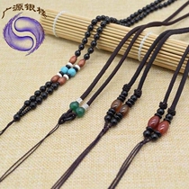 Hand Woven Necklace Pendant Jade Pendant Jade Pendant Emerald Jade Gold Jade Gold Pendant Pendant Pendant Rope Men and womens sweater chain