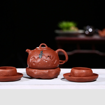 (National Arts and Crafts Artist) All Handmade Raw Mine Zhu Muyi Spring Set Yixing Purple Sand Pot High-end Gifts