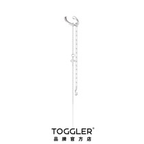 TOGGLER 20AW New Whisper Intimacy Original Design Multi-chain Two-wear tag Earrings