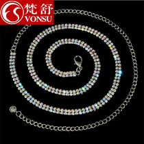 Fanshu 2021 summer new belly dance waist chain waist decoration diamond chain dance accessories chain belt rhinestone oriental dance