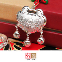 Long life rich newborn baby 999 foot silver long life lock baby decoration gift box Baby Full Moon gift children silver lock