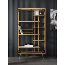 Nordic light luxury iron art office bookshelf living room wall shelf multi-layer bookcase metal floor display rack