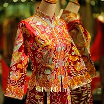 Manting Fang Xiuhe dress 2021 new wedding dress female wedding dress Feng Guanxia dress Chinese bridal dress dragon and phoenix coat