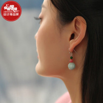 Phoenix Nirvana earrings female long temperament personality simple red earrings original design ethnic style retro drop earrings
