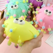 Flash hair ball glowing convex eye vent toy hedgehog funny elastic ball massage ball creative stall supply