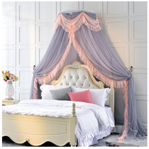 Golden sleeping Court light luxury Wind 1 51 8m emotional bed mantle gray orange simple landing encryption Princess mosquito net