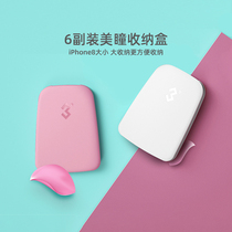  3N contact lens box contact lens storage box large capacity multi-pair 6-pack cute simple and transparent double