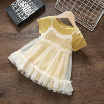 Girls summer fit 2022 new 0 foreign gas 1 baby princess dress 3 years 1 female baby 2 fairy 4 fluffy dress surges