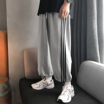 Sweatpants mens loose straight Korean version of the trend drawstring pants ruffian handsome spring and summer thin sanitary pants casual pants