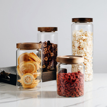Sealed jar glass bottle with lid food grade grain tea coffee bean coffee powder storage storage storage tank