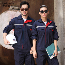 Jody Bunker spring and autumn long-sleeved work clothes suit mens work clothes Labor protection clothing Engineering clothing Auto repair workshop processing customization