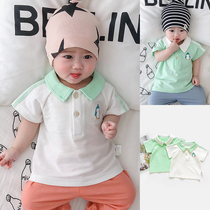 Baby short-sleeved T-shirt solid color thin summer clothes baby half-sleeved tops cotton childrens clothes summer boys t-shirt women
