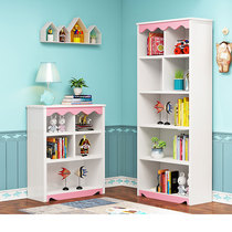 Bookcase bookshelf Simple modern student floor shelf White solid wood childrens bookshelf creative Korean storage cabinet