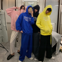 Hualun autumn and winter lovers sweater male tide ins hooded pullover tide Korean version student base casual hoodie 2019