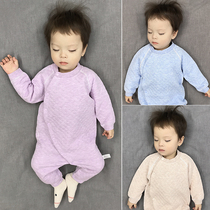 Baby clothes autumn and winter warm clip thin colored cotton boneless baby belly belly climbing clothes