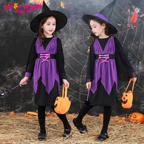 Halloween childrens costumes girl witch dress dress dress dress party snow white princess dress costume