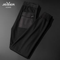 Light luxury high-end winter casual pants mens 2020 new fashion slim-fitting small pants youth fashion trend mens pants trend