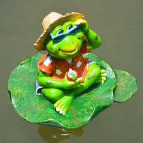 Courtyard landscaping floating water frogs water surface decorations fish pool fountain running water landscape sculpted resin handicraft pendulum pieces