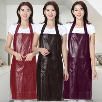 Leather apron aquatic products special waterproof oil-proof adult kitchen household leather soft skin fish canteen work clothes female male