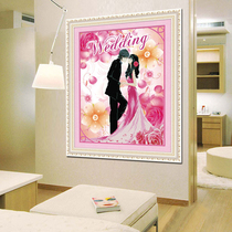 New wedding cross embroidered 2022 new lovers wedding line embroidered living room minimalist modern bedroom fresh hand embroidered