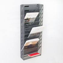 Iron art wall hanging document rack Multi-layer A4 magazine book finishing storage classification rack Newspaper display rack