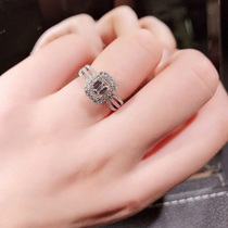 I love diamond tennis white 18K gold diamond ring gia nude drill custom group inlaid drill ring female 1 carat courting wedding ring