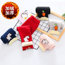 Girls 0-4 years old plus velvet 3 leggings autumn and winter 2020 New let foreign-style children pants Children Baby Girl Korean version